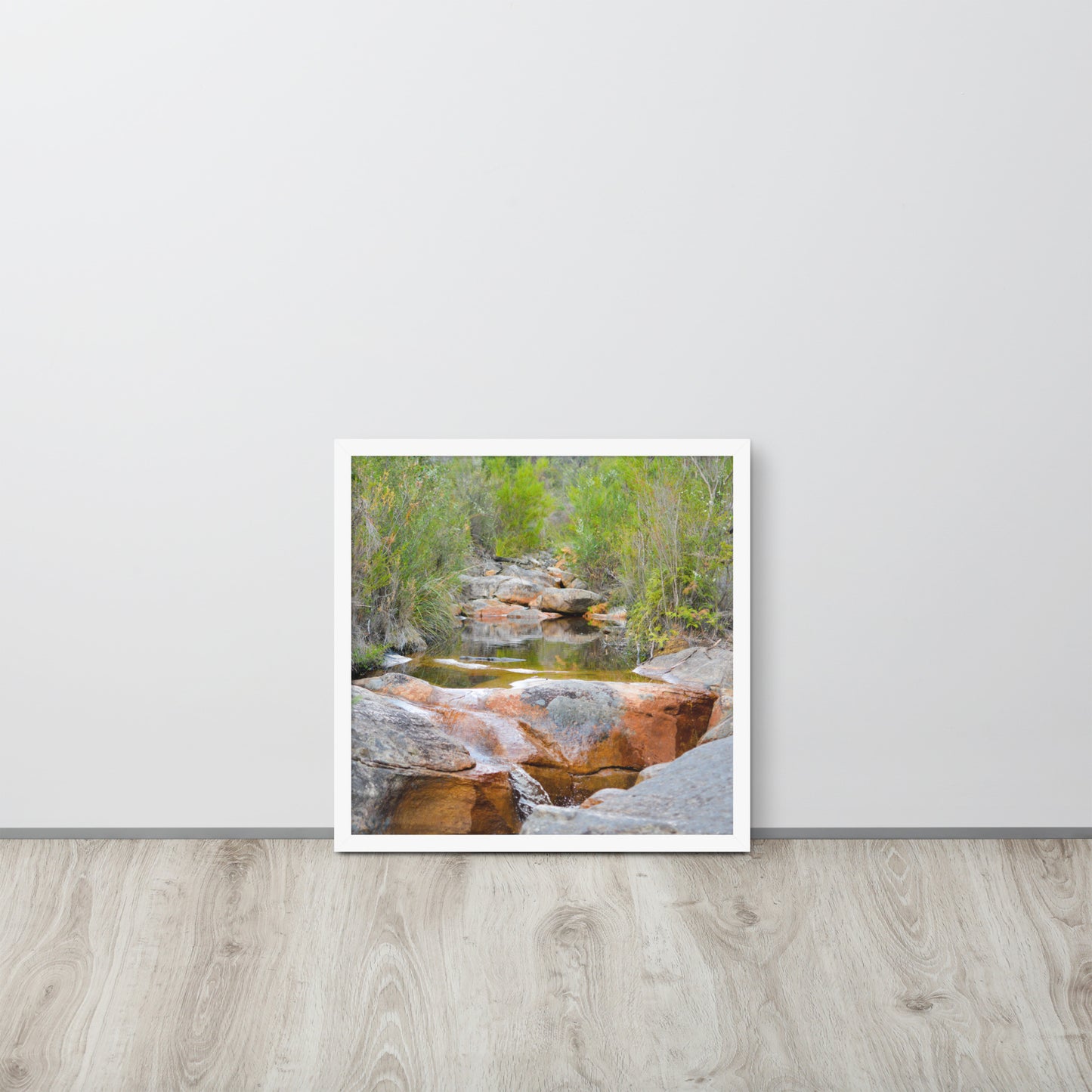 Framed Poster of Australian Creek with Water and Rocks - Designs By CRF