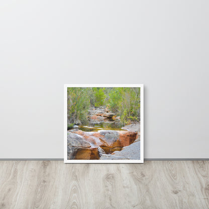 Framed Poster of Australian Creek with Water and Rocks - Designs By CRF