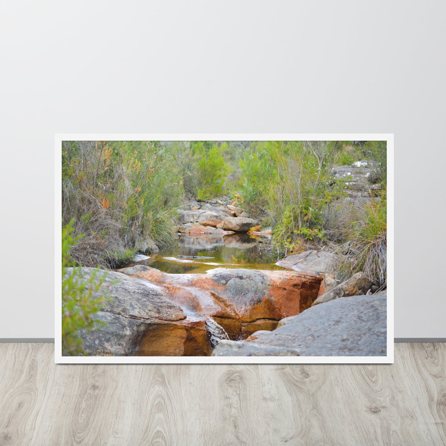 Framed Poster of Australian Creek with Water and Rocks - Designs By CRF