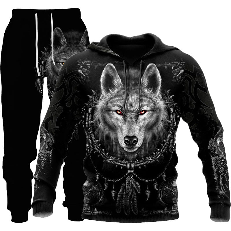 3D Wolf Inspired Print 2 Piece Tracksuit - Designs By CRF