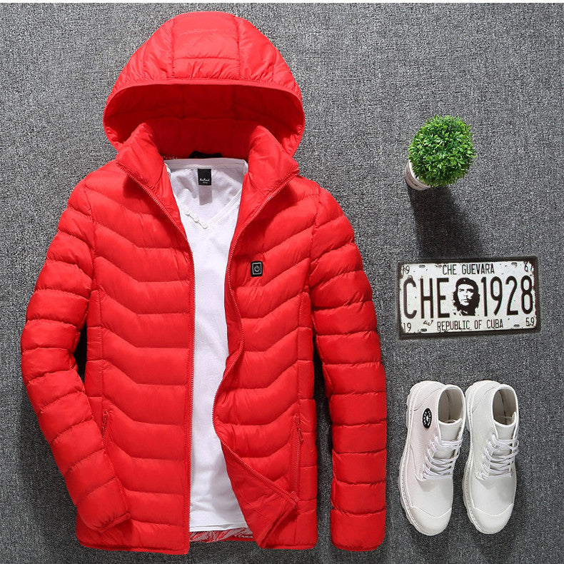 New Heated Jacket Coat USB Electric Jacket Cotton Coat Heater Thermal Clothing Heating Vest Men's Clothes Winter - Designs By CRF