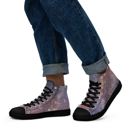 Milky Way Galaxy - Men’s high top canvas shoes - Designs By CRF