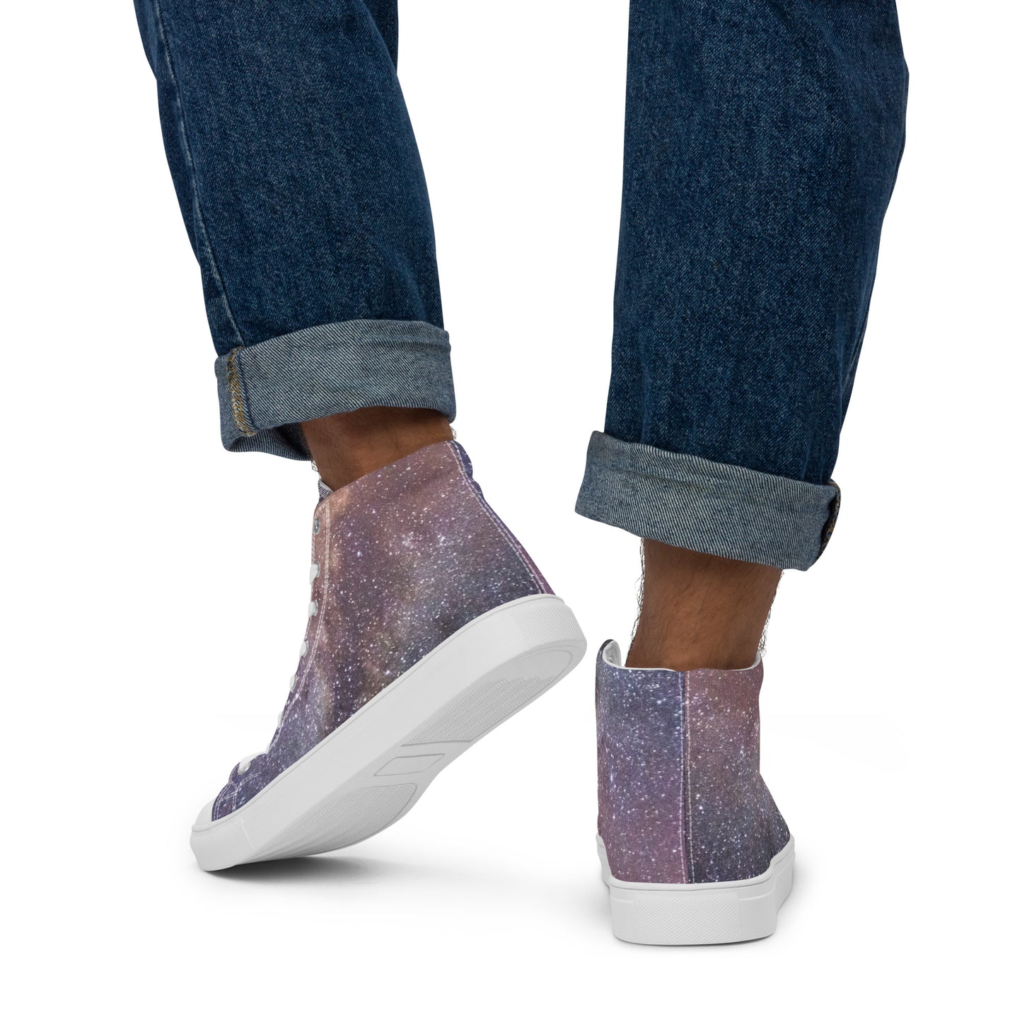 Milky Way Galaxy - Men’s high top canvas shoes - Designs By CRF