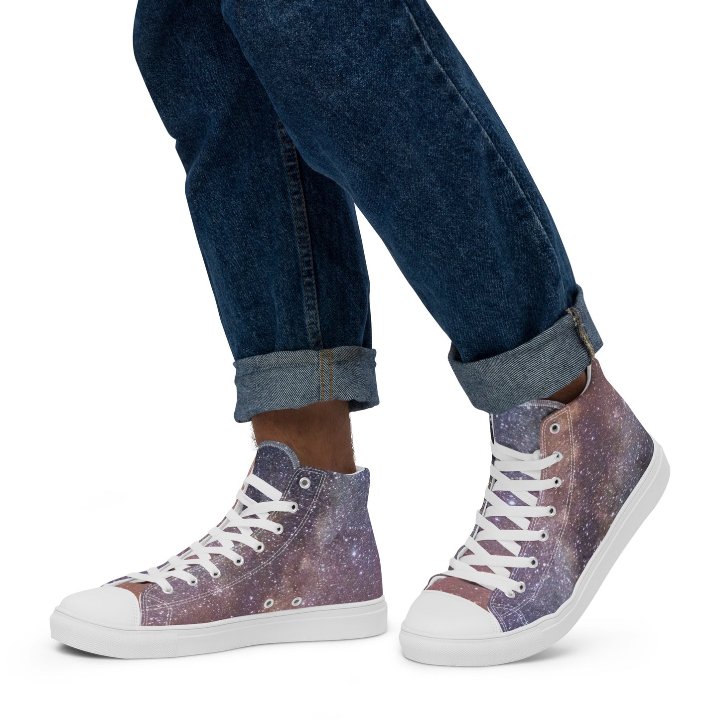 Milky Way Galaxy - Men’s high top canvas shoes - Designs By CRF