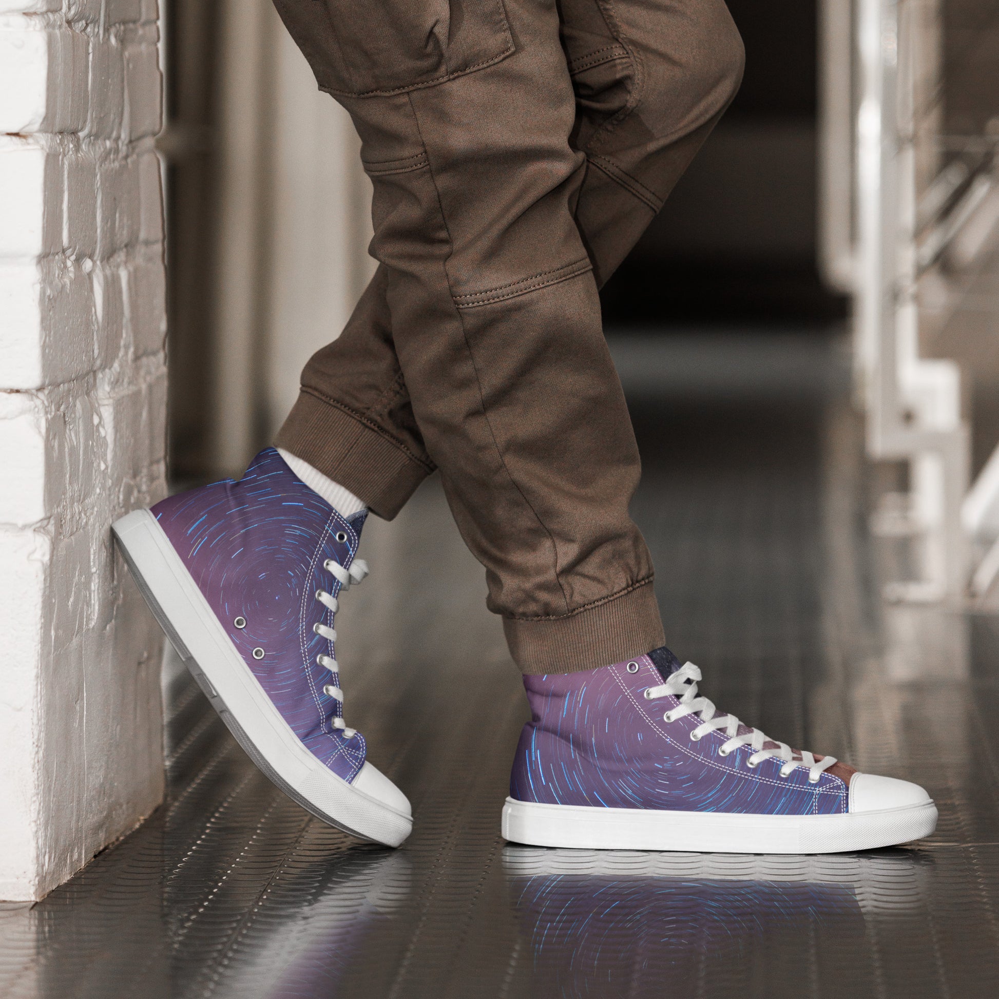 Polaris Star trail - Men’s high top canvas shoes - Designs By CRF