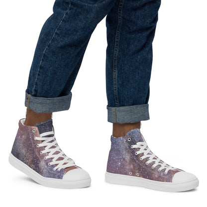 Milky Way Galaxy - Men’s high top canvas shoes - Designs By CRF