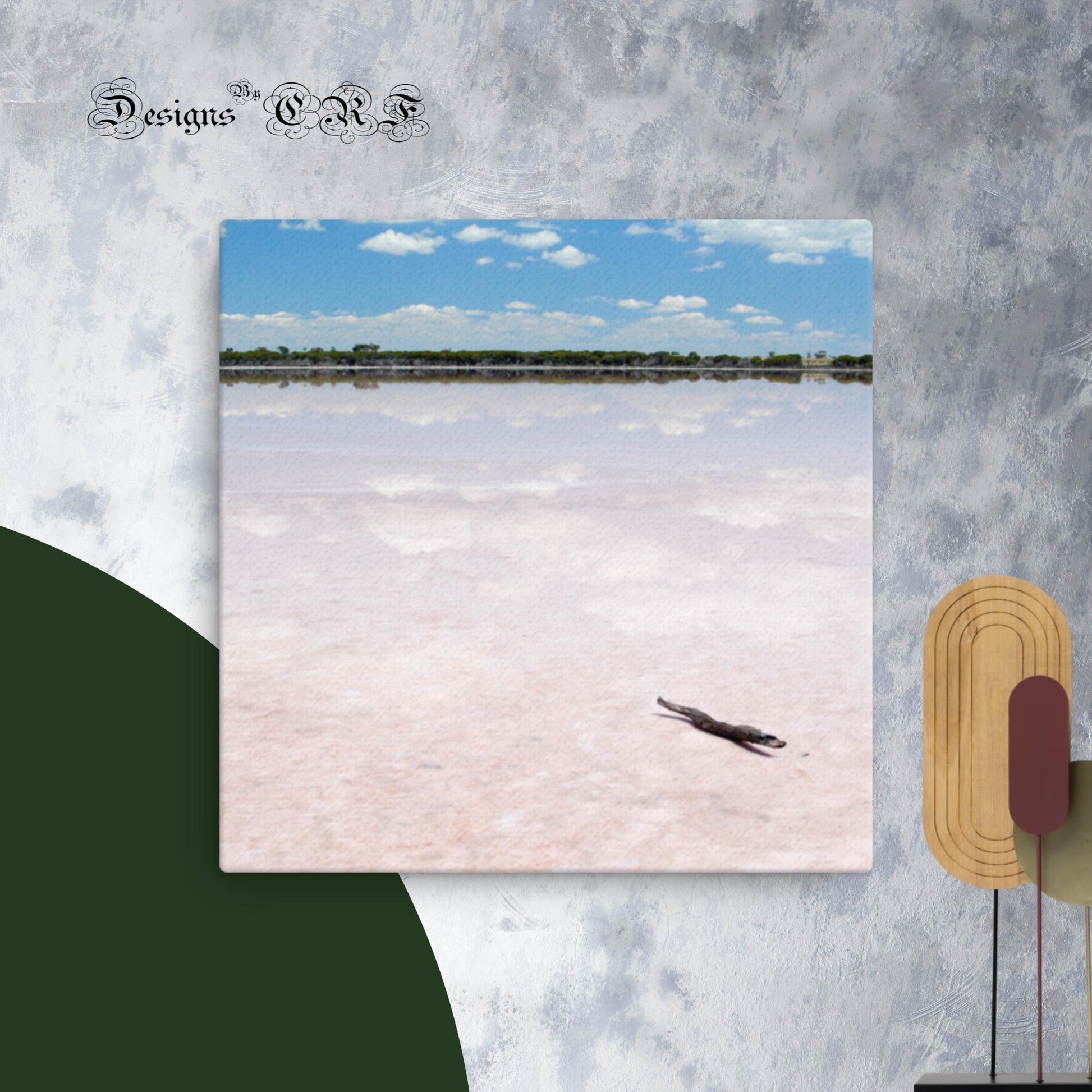 Pink Lake Australia Thin canvas - Designs By CRF