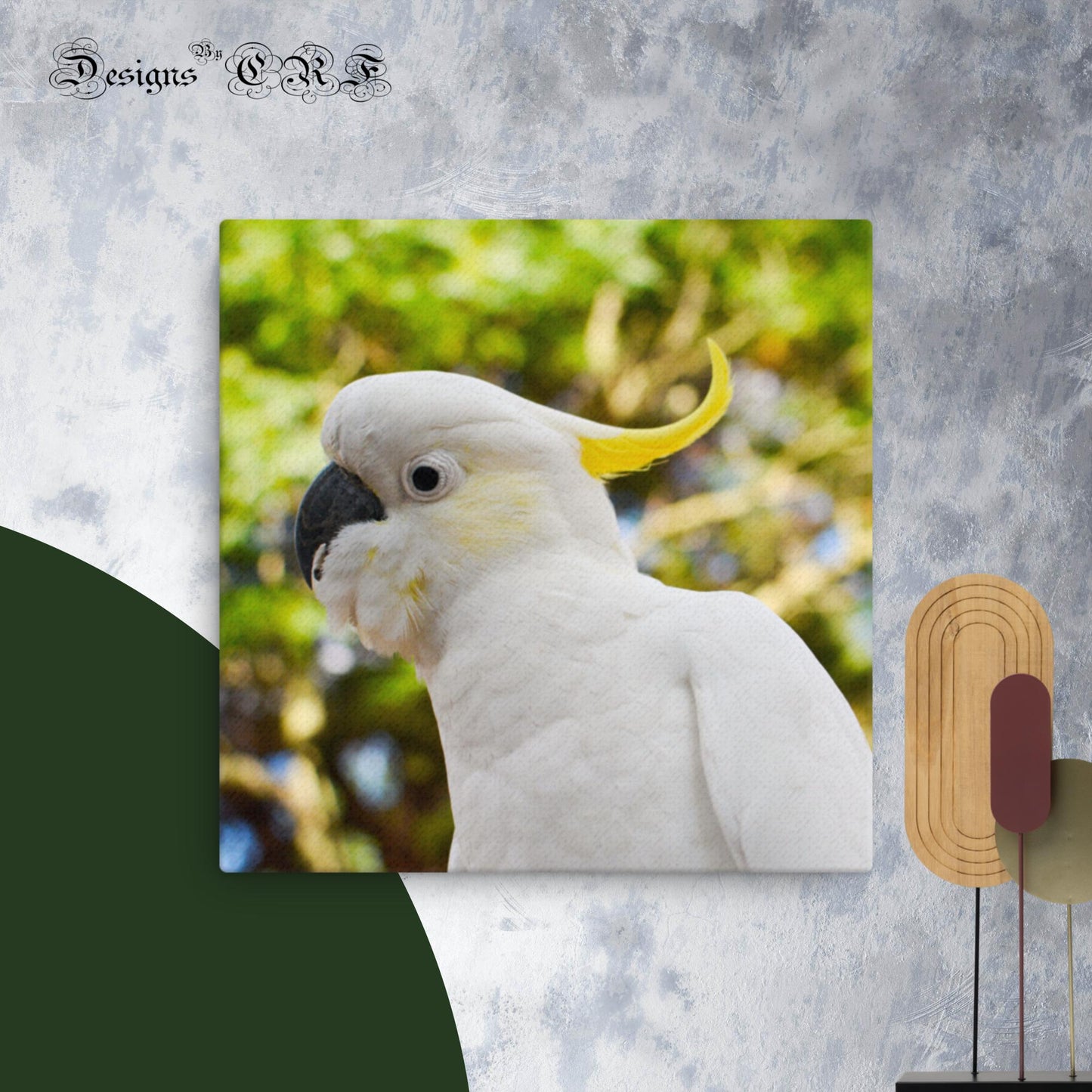 Australian the Curious Cockatoo Thin canvas - Designs By CRF