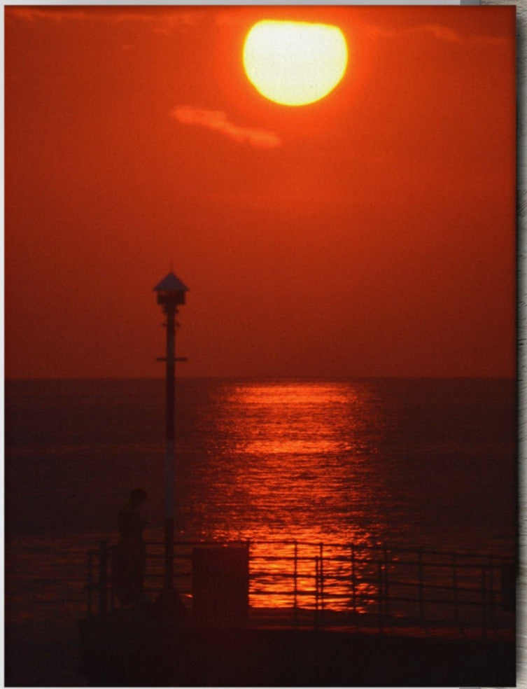 Aberystwyth Harbour Sunset Thin canvas - Designs By CRF