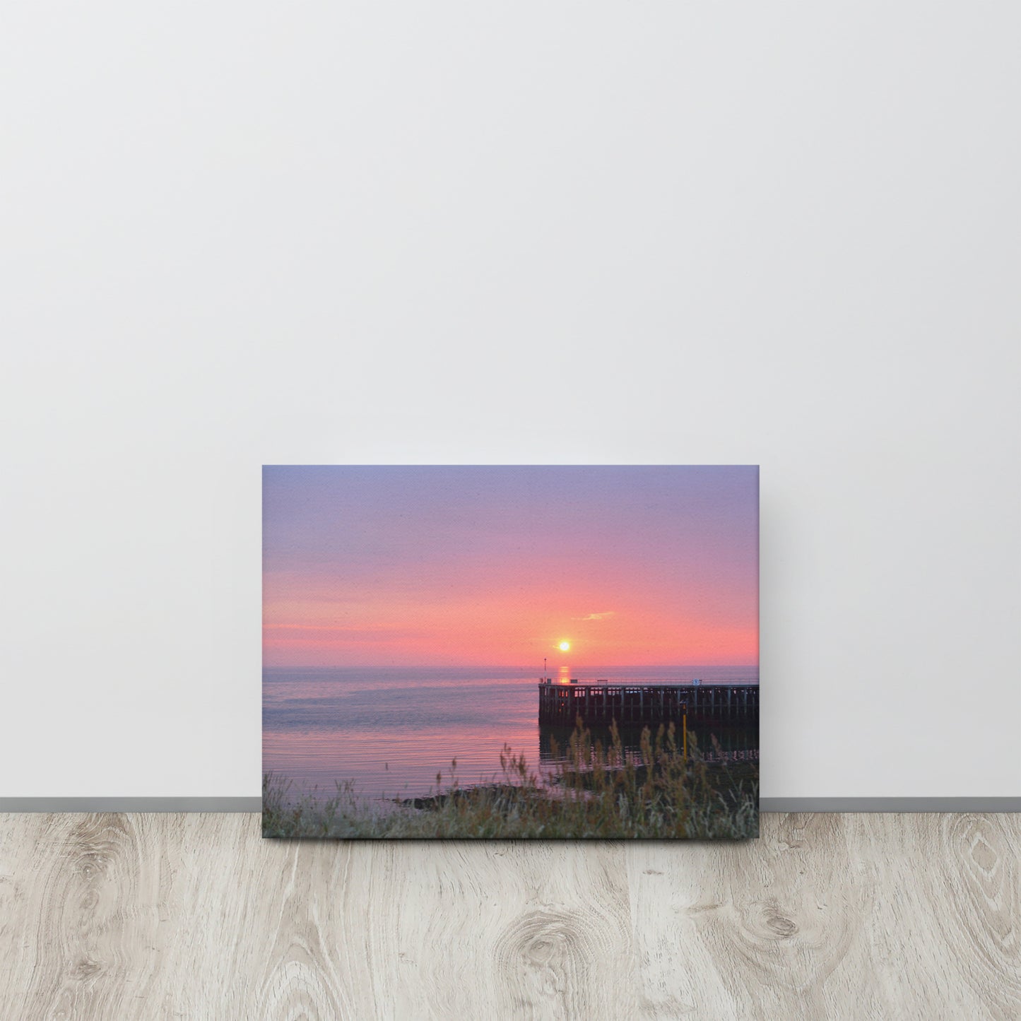 Aberystwyth Harbour Sunset Landscape Thin canvas - Designs By CRF