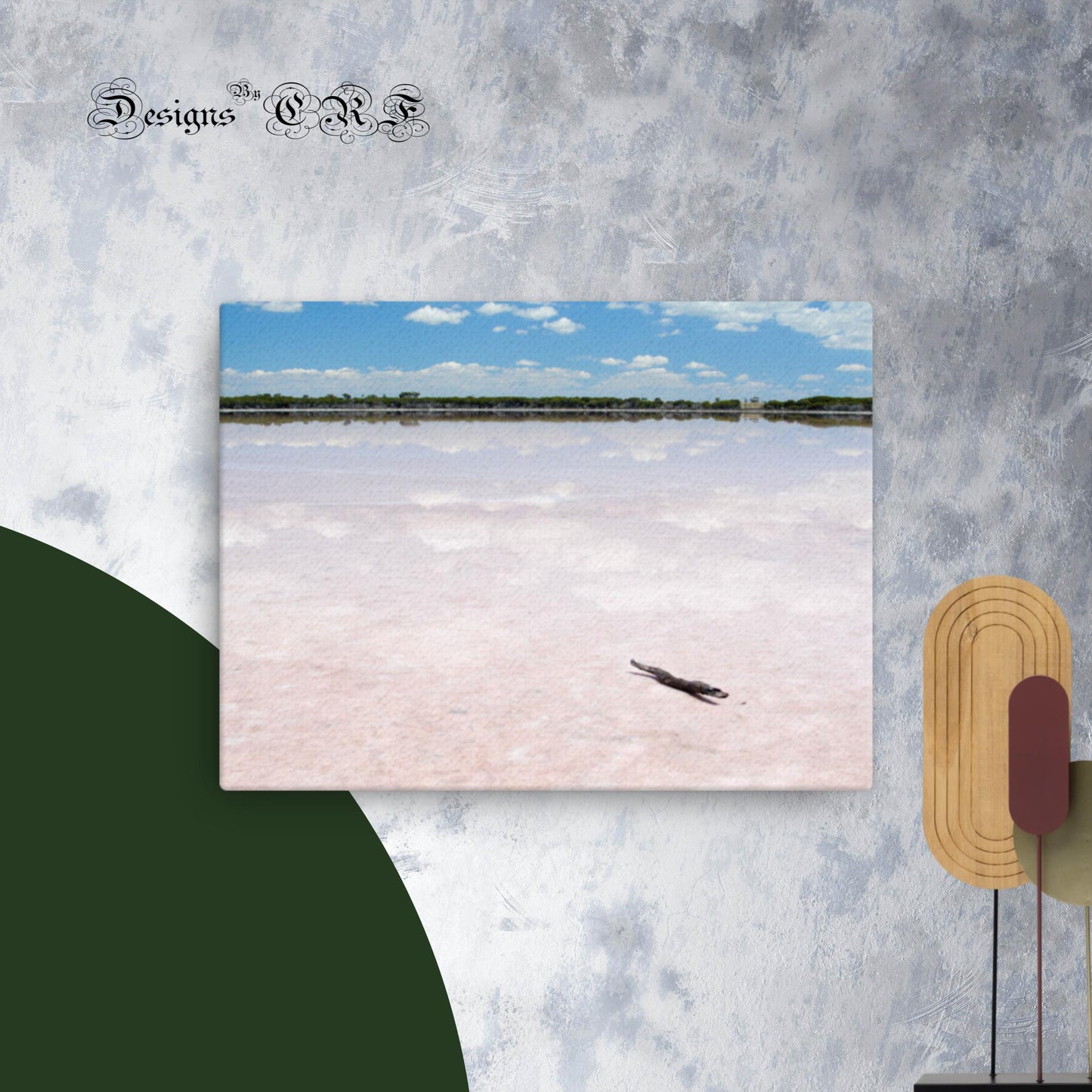 Pink Lake Australia Thin canvas - Designs By CRF