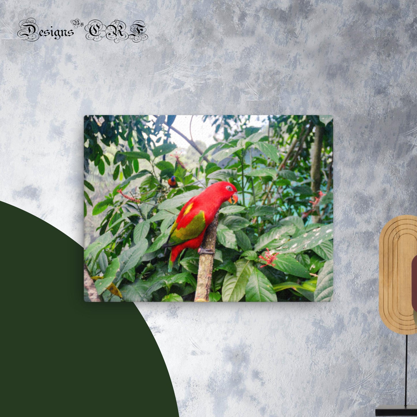 Australian Chattering Iory Parrot Thin canvas - Designs By CRF