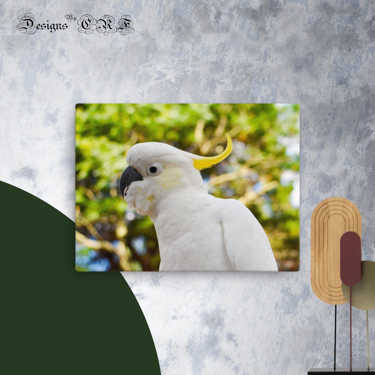 Australian the Curious Cockatoo Thin canvas - Designs By CRF