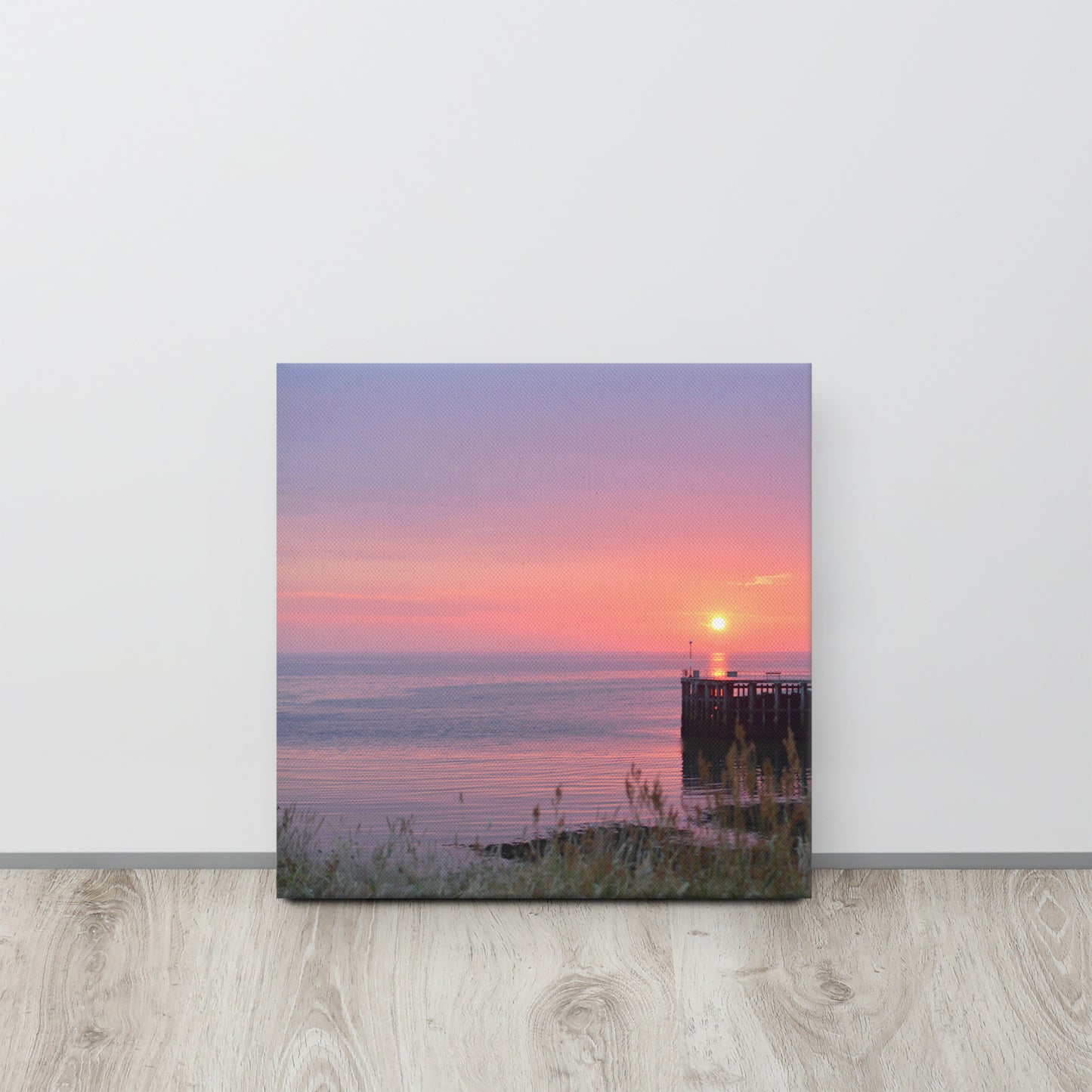 Aberystwyth Harbour Sunset Landscape Thin canvas - Designs By CRF