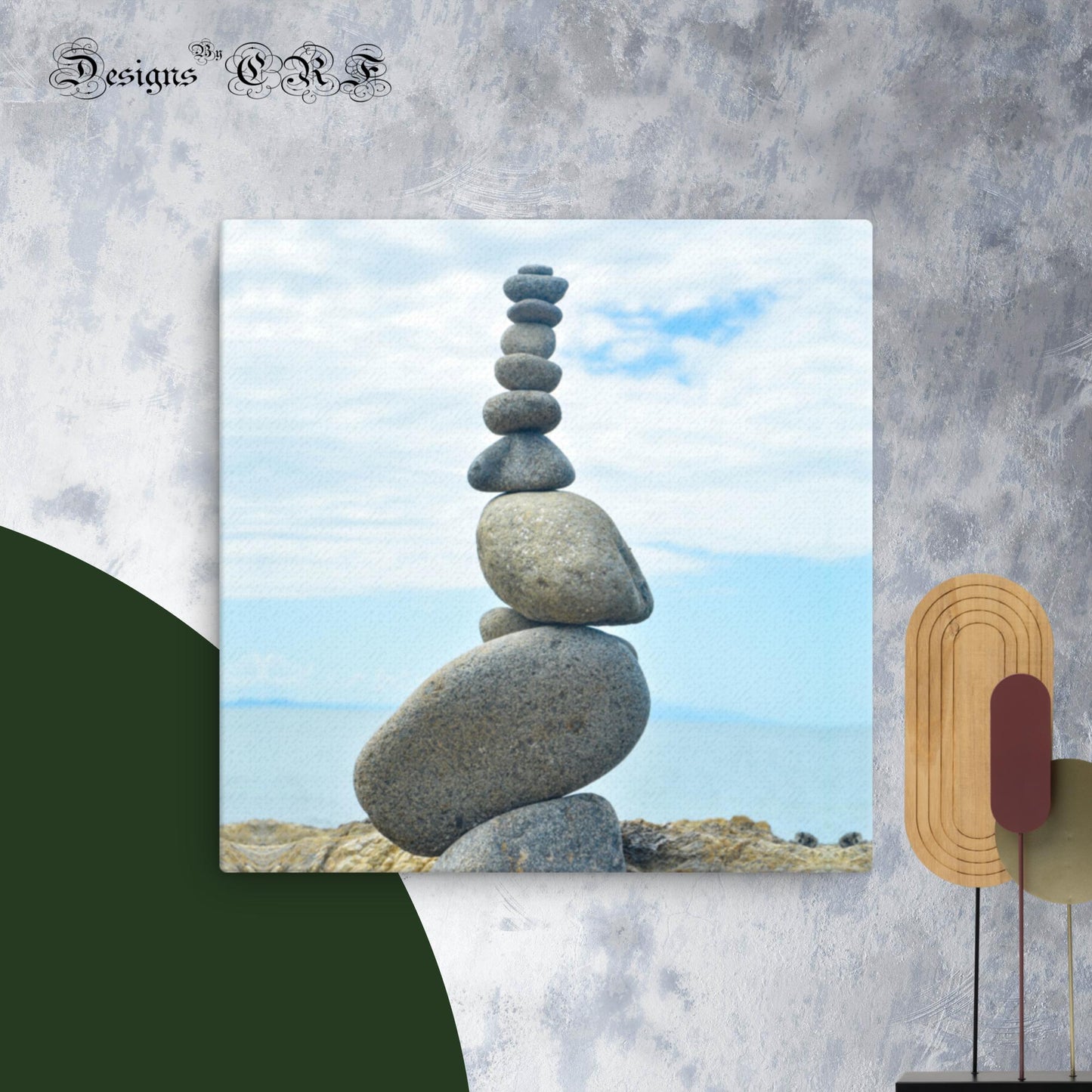 Balancing Pebbles Australia - Thin canvas - Designs By CRF