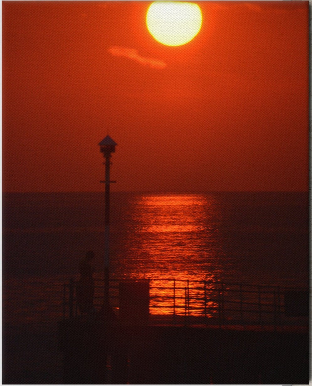 Aberystwyth Harbour Sunset Thin canvas - Designs By CRF