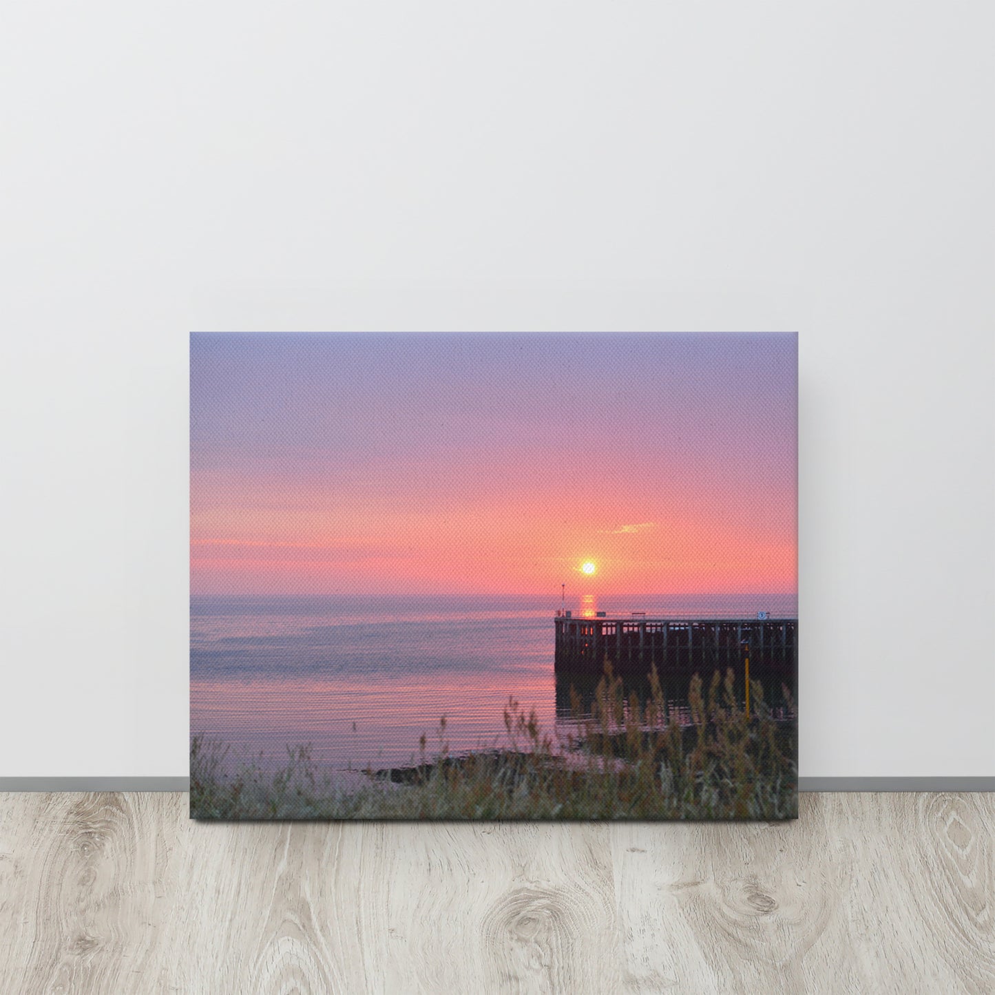 Aberystwyth Harbour Sunset Landscape Thin canvas - Designs By CRF