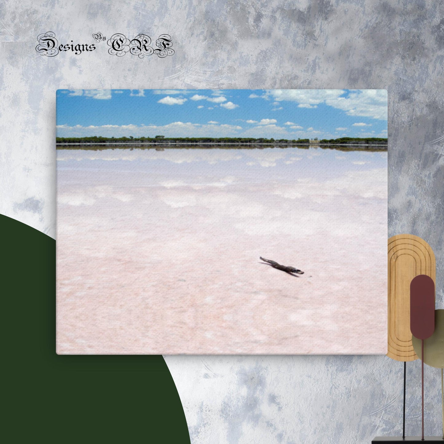 Pink Lake Australia Thin canvas - Designs By CRF