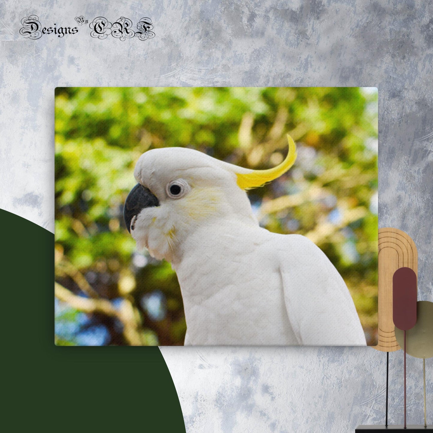 Australian the Curious Cockatoo Thin canvas - Designs By CRF