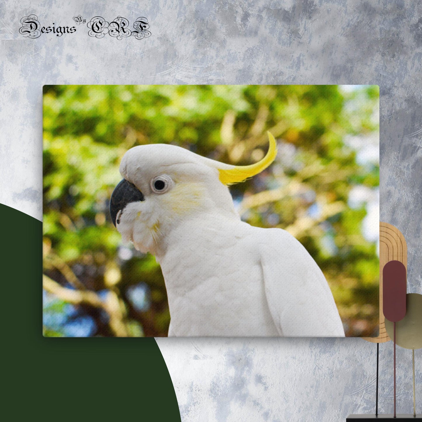 Australian the Curious Cockatoo Thin canvas - Designs By CRF