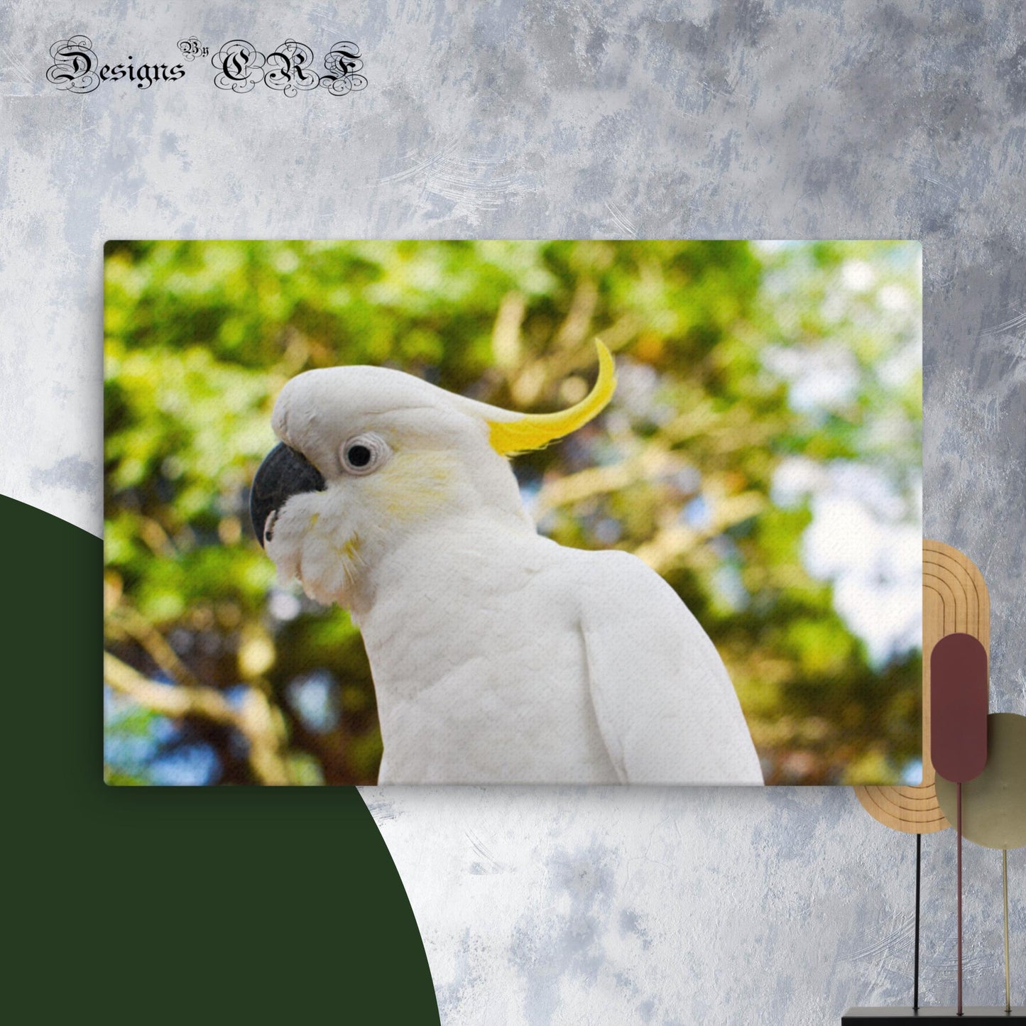 Australian the Curious Cockatoo Thin canvas - Designs By CRF