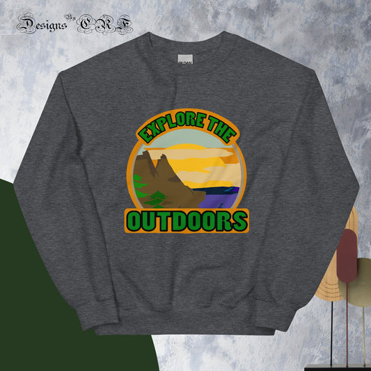 "Explore The Outdoors" Unisex Sweatshirt - Designs By CRF