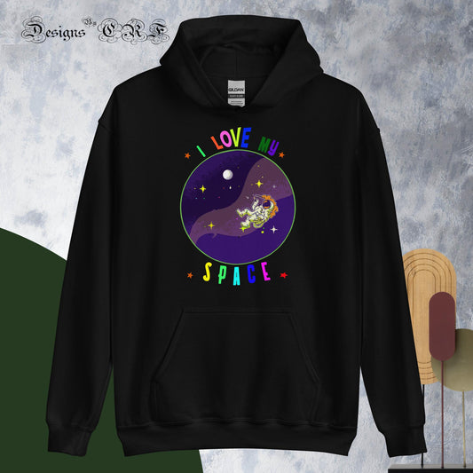 "I Love My Space" Unisex Printed Hoodie - Designs By CRF