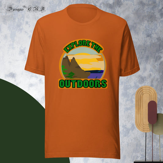 "Explore The Outdoors" Unisex t-shirt - Designs By CRF