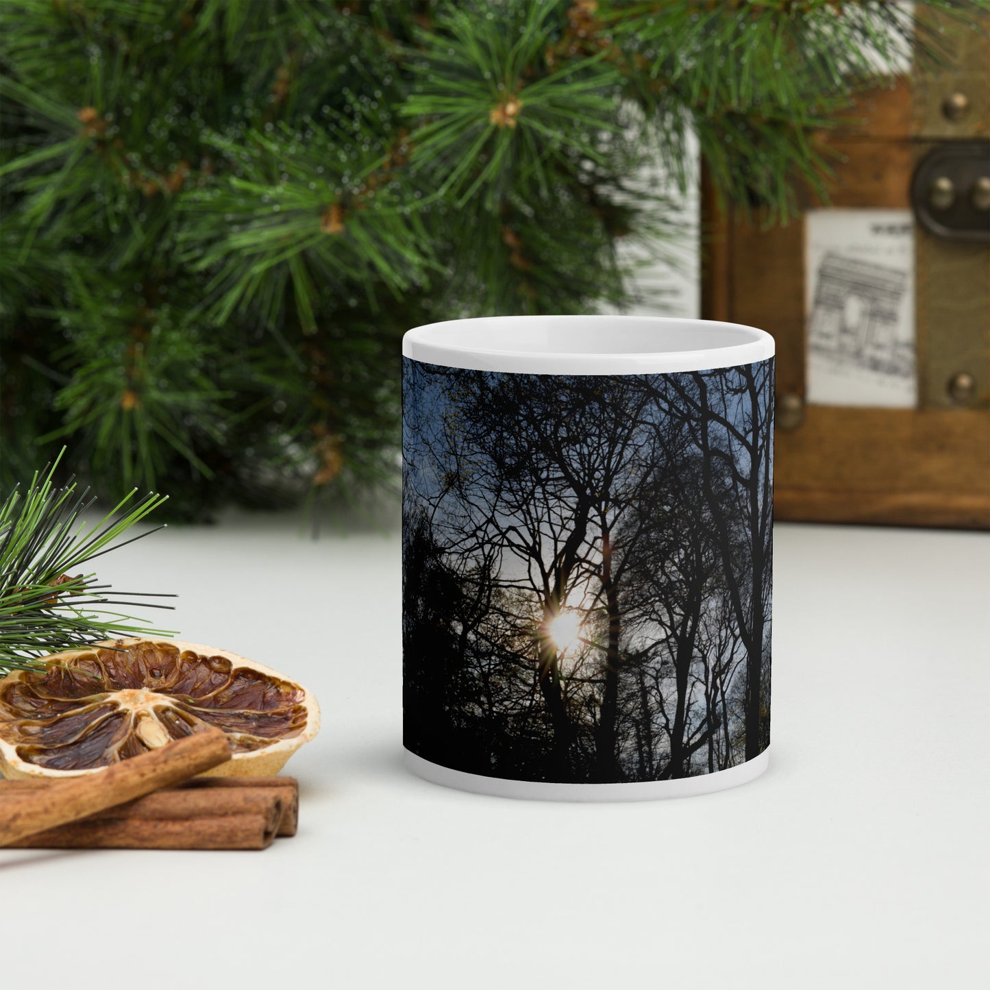 Forest Scene White glossy mug - Designs By CRF