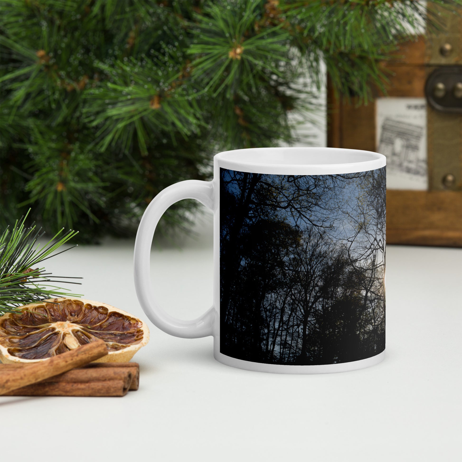 Forest Scene White glossy mug - Designs By CRF