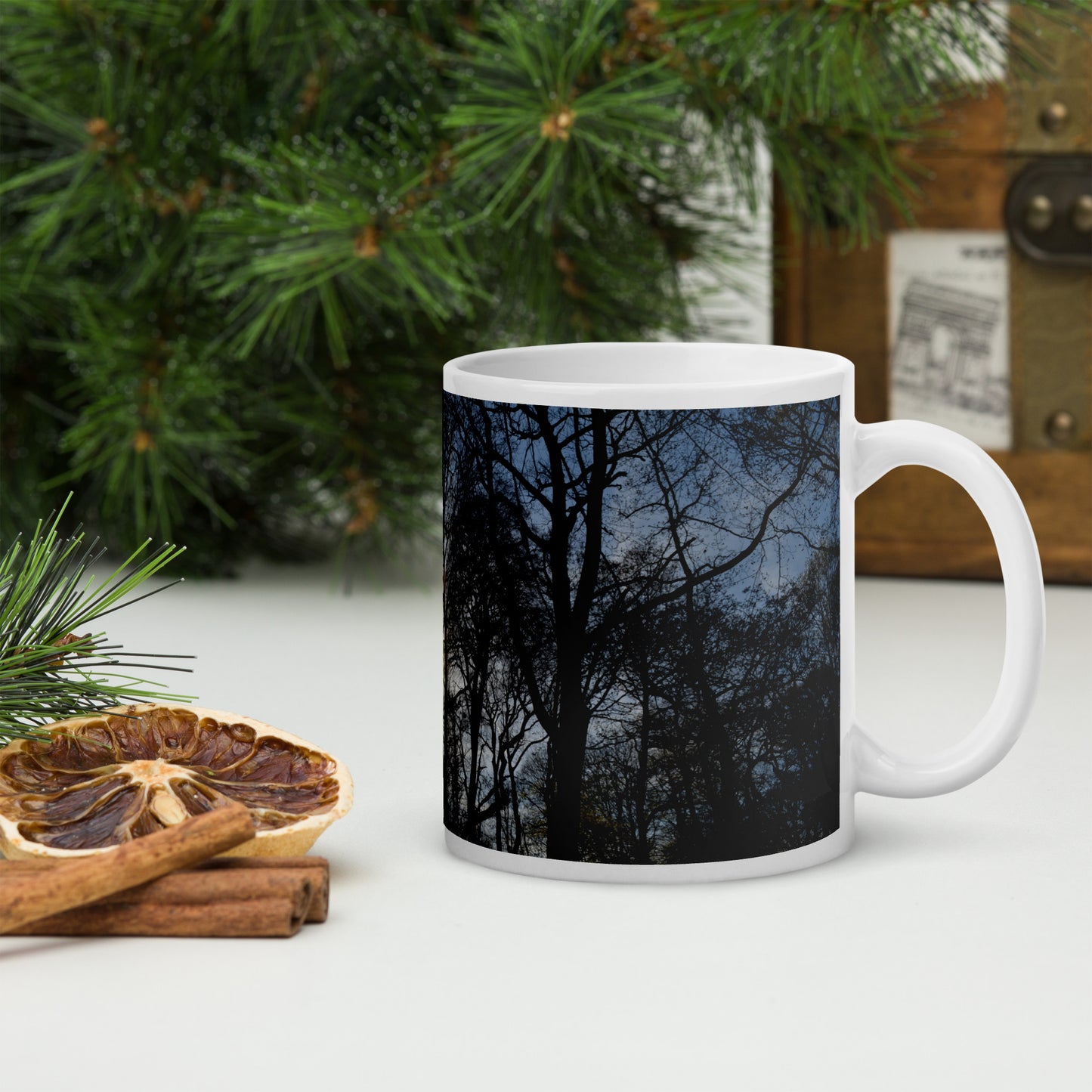 Forest Scene White glossy mug - Designs By CRF