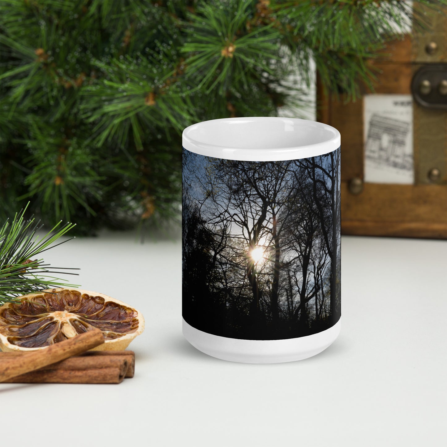 Forest Scene White glossy mug - Designs By CRF