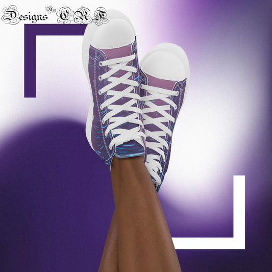 Polaris Star Trail - Women’s high top canvas shoes - Designs By CRF