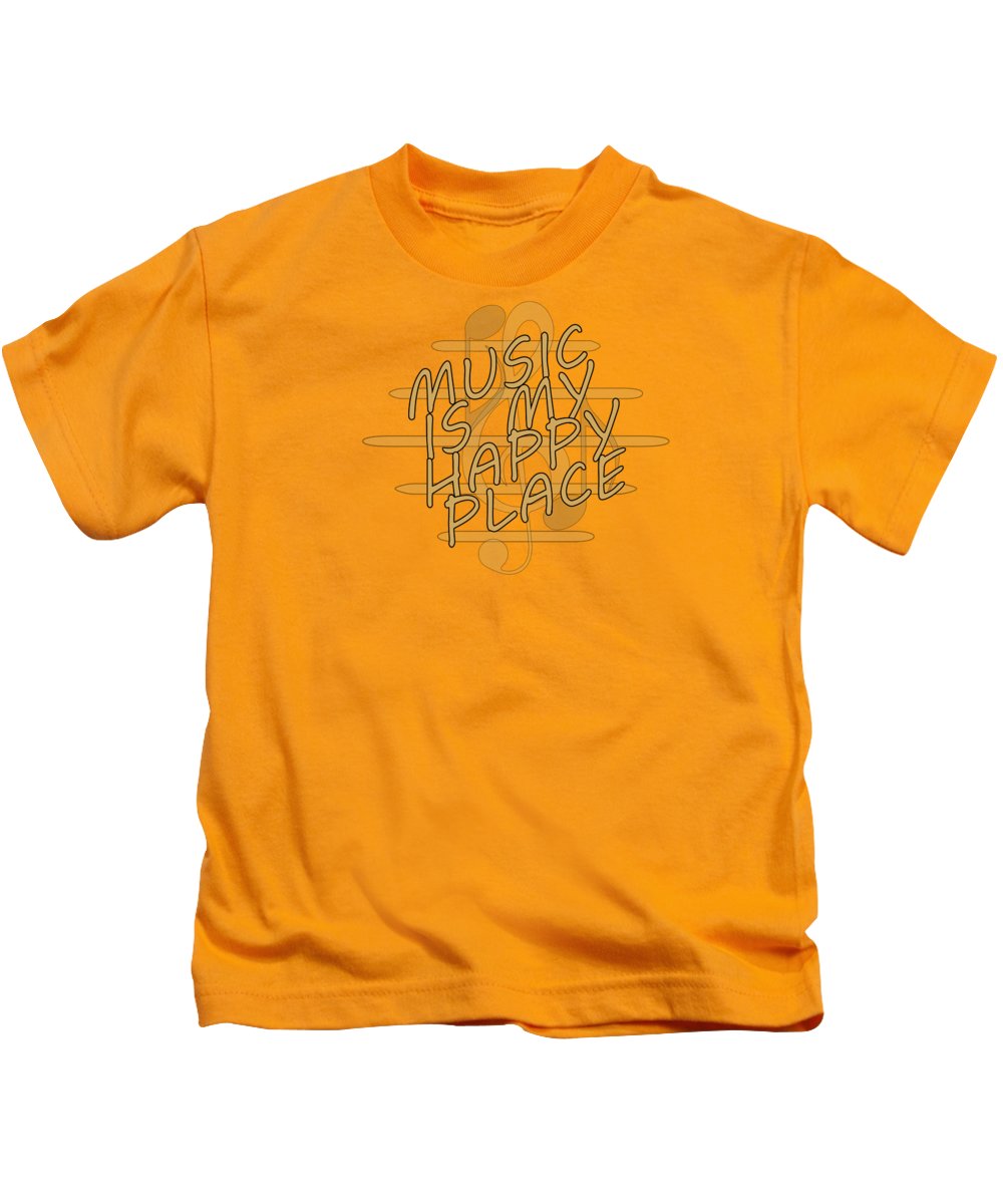 Music Is My Happy Place 2 - Kids T-Shirt Designs By CRF