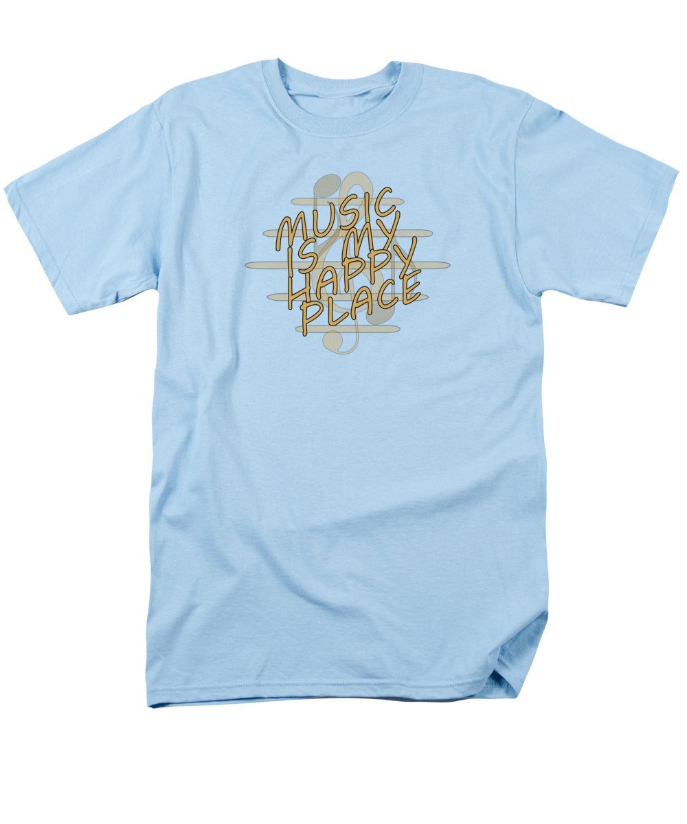 Music Is My Happy Place 2 - Men's T-Shirt Regular Fit Designs By CRF