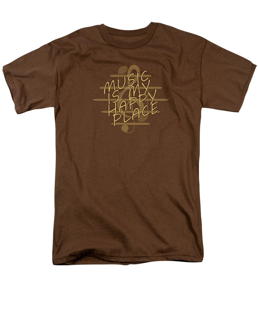 Music Is My Happy Place 2 - Men's T-Shirt Regular Fit Designs By CRF