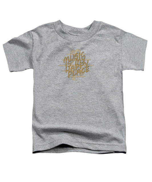 Music Is My Happy Place 2 - Toddler T-Shirt Designs By CRF