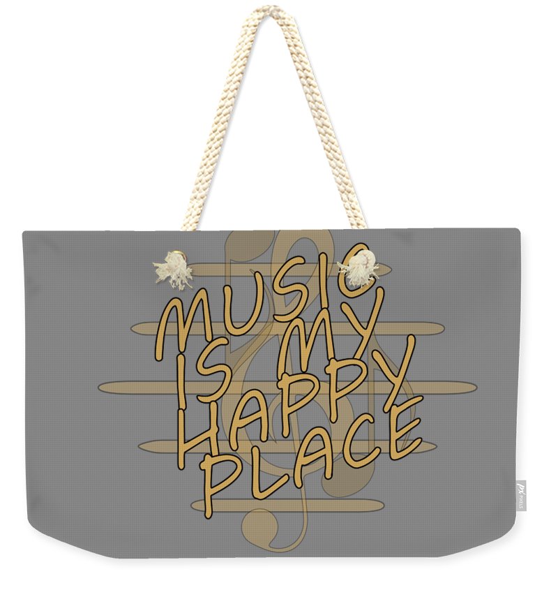 Music Is My Happy Place 2 - Weekender Tote Bag Designs By CRF