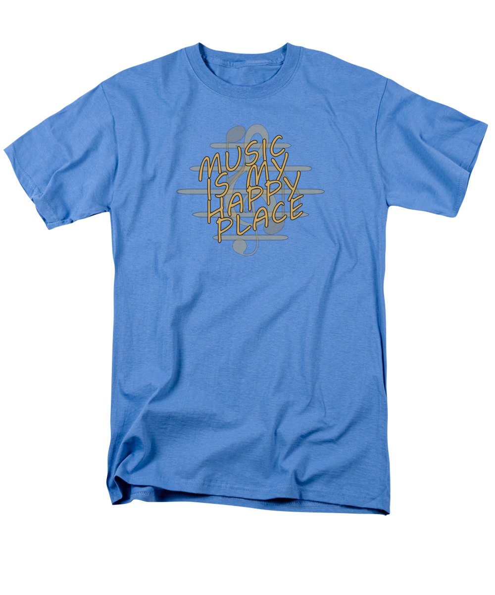 Music Is My Happy Place 2 - Men's T-Shirt Regular Fit Designs By CRF