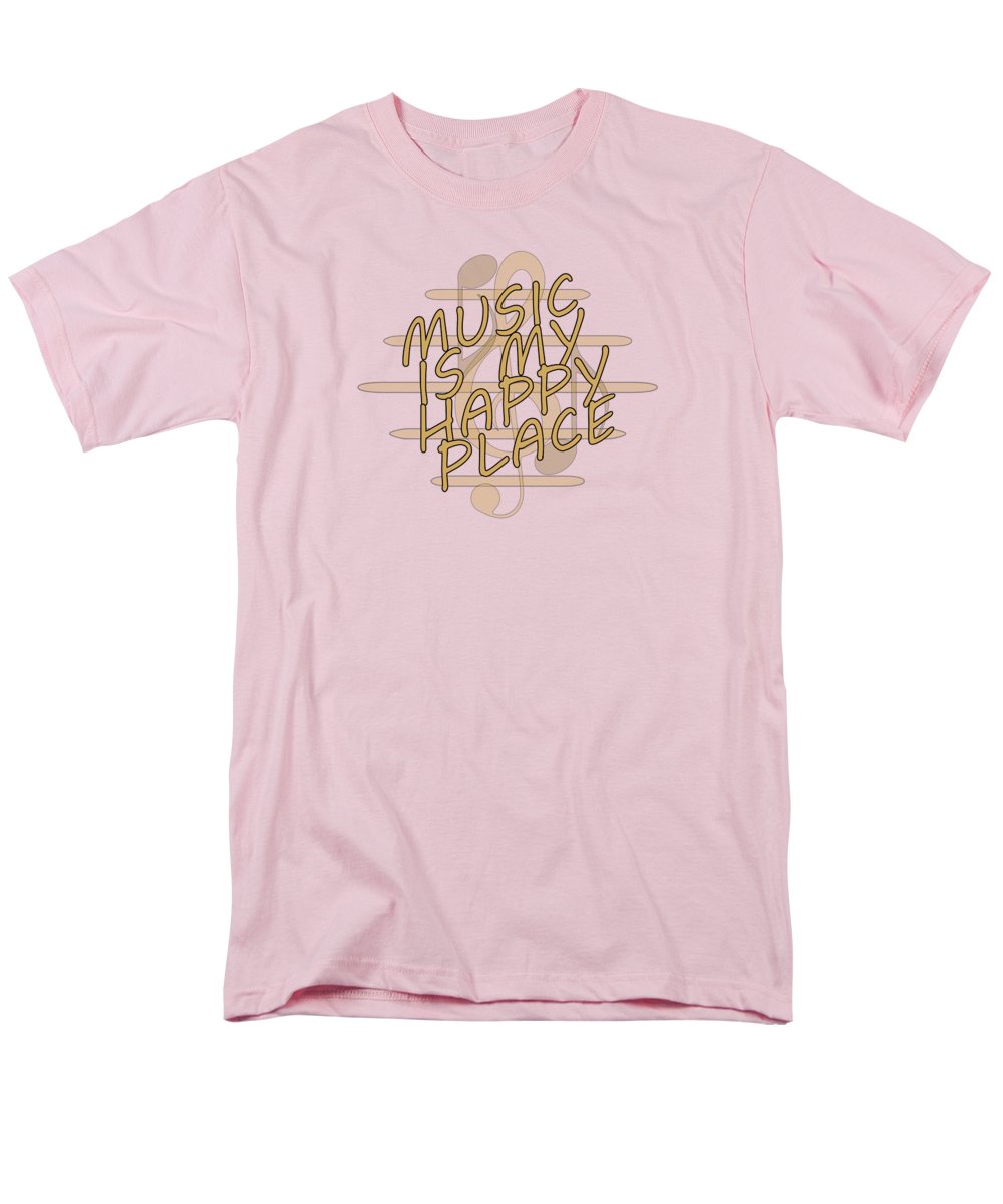 Music Is My Happy Place 2 - Men's T-Shirt Regular Fit Designs By CRF