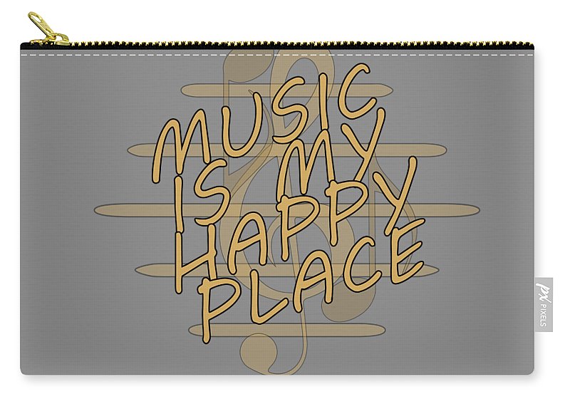 Music Is My Happy Place 2 - Zip Pouch Designs By CRF