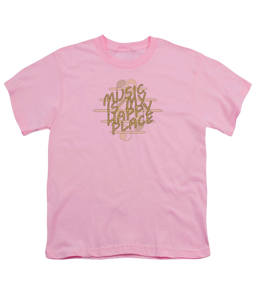 Music Is My Happy Place 2 - Youth T-Shirt Designs By CRF