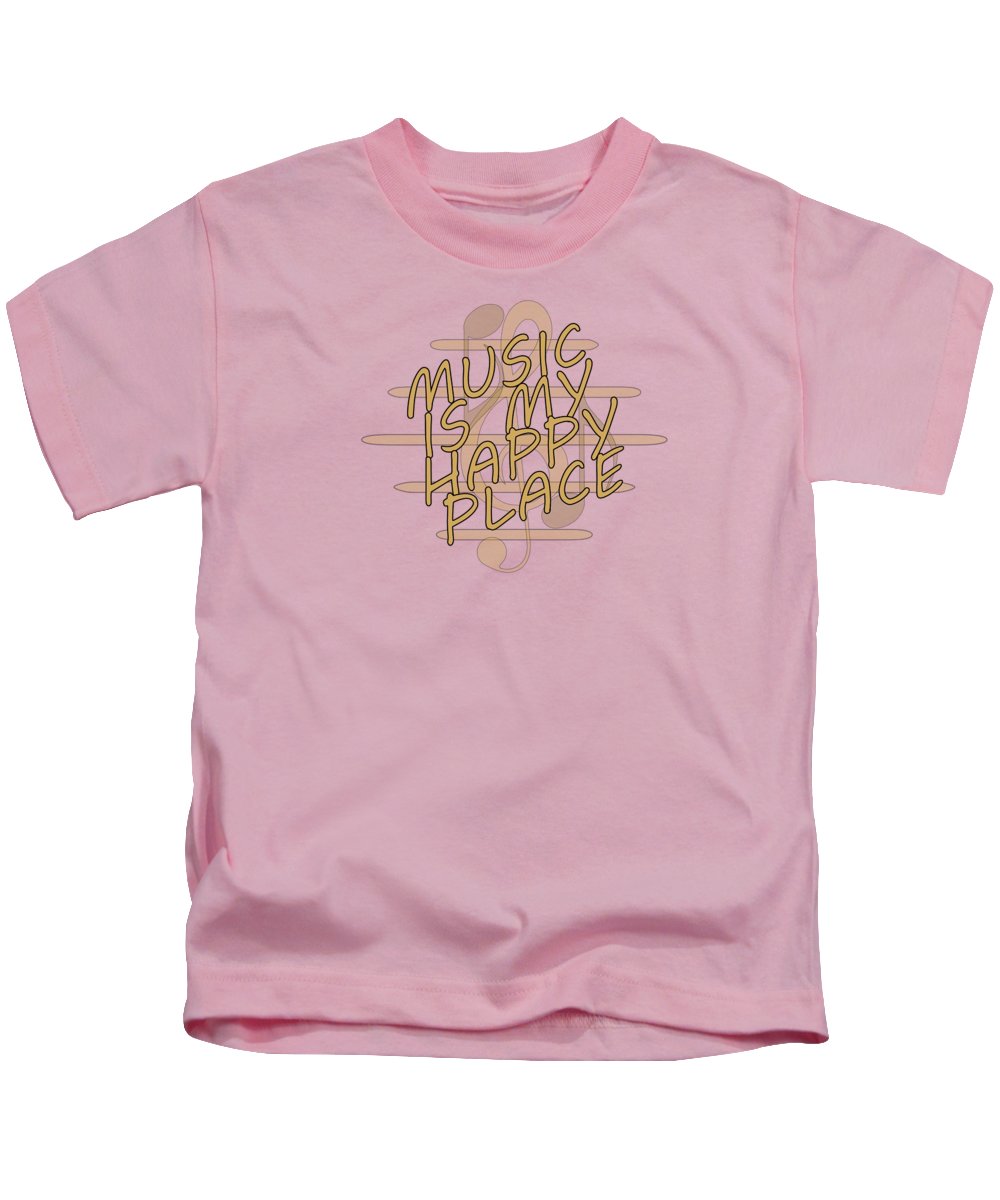 Music Is My Happy Place 2 - Kids T-Shirt Designs By CRF