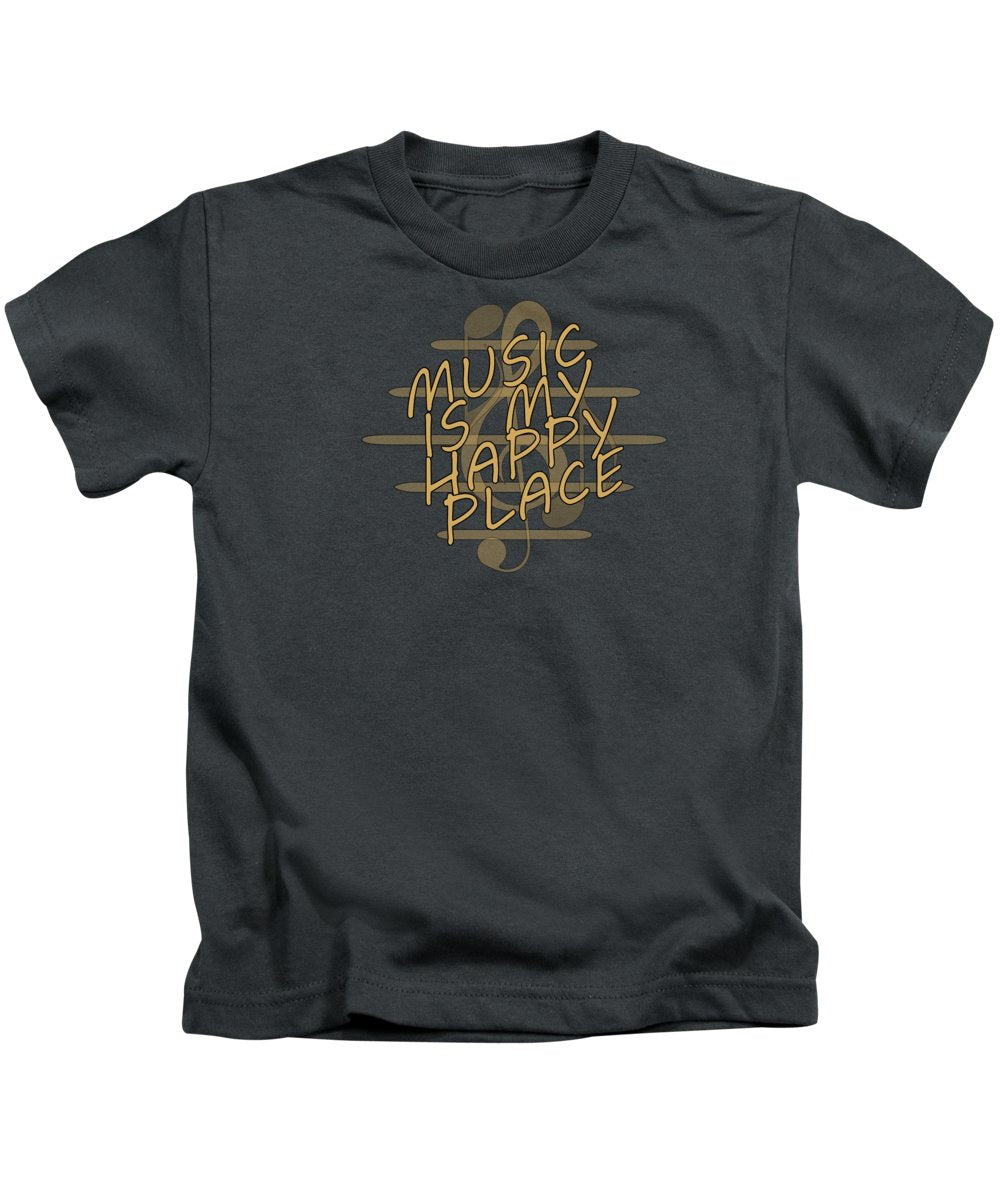 Music Is My Happy Place 2 - Kids T-Shirt Designs By CRF