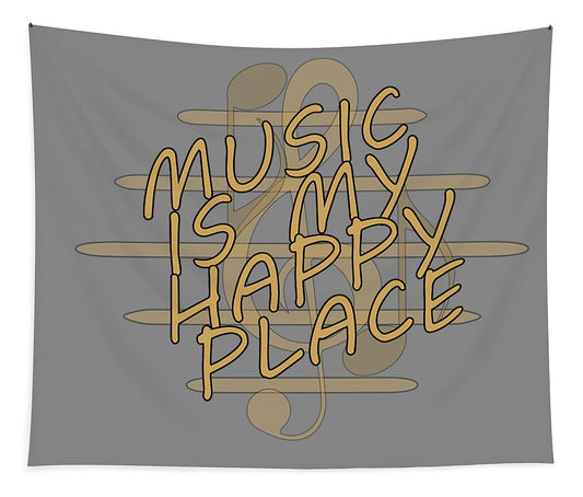 Music Is My Happy Place 2 - Tapestry Designs By CRF