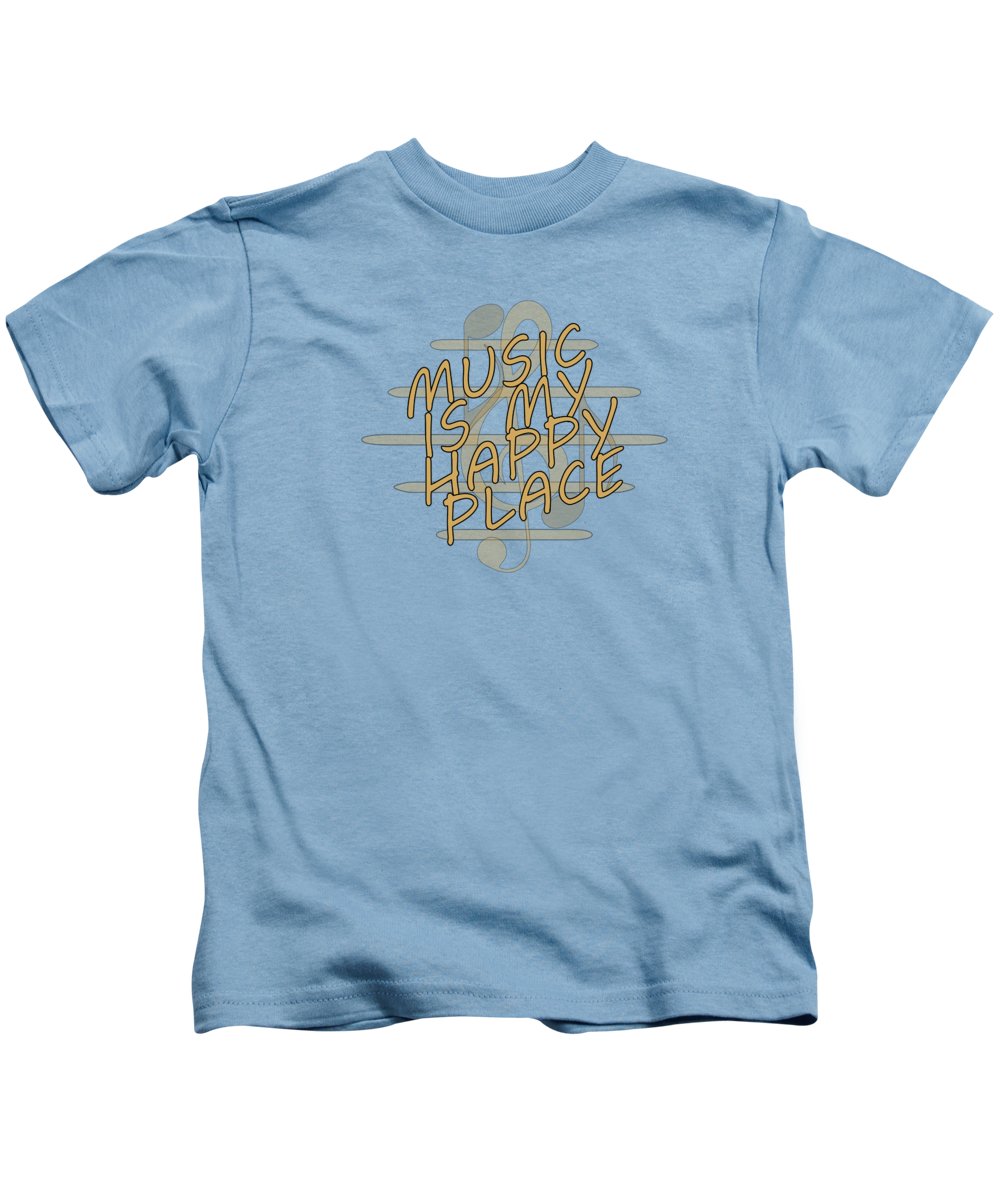 Music Is My Happy Place 2 - Kids T-Shirt Designs By CRF