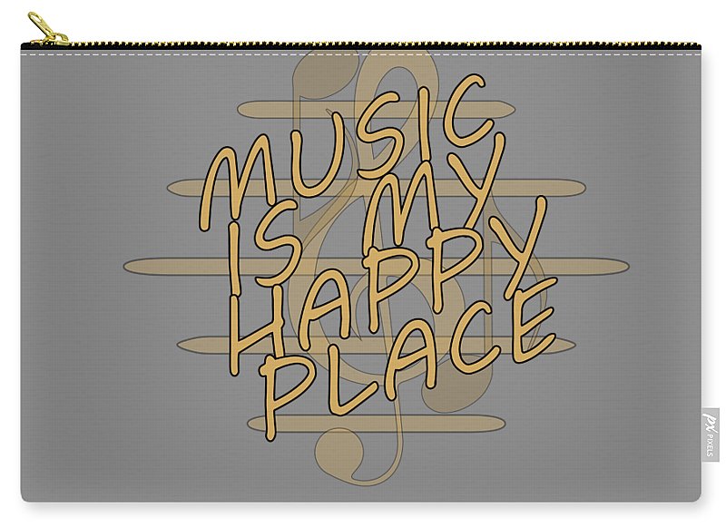 Music Is My Happy Place 2 - Zip Pouch Designs By CRF