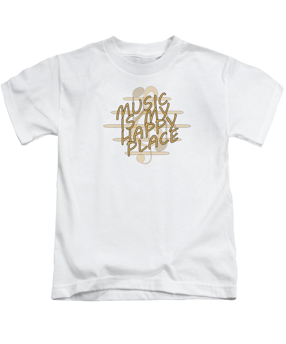 Music Is My Happy Place 2 - Kids T-Shirt Designs By CRF