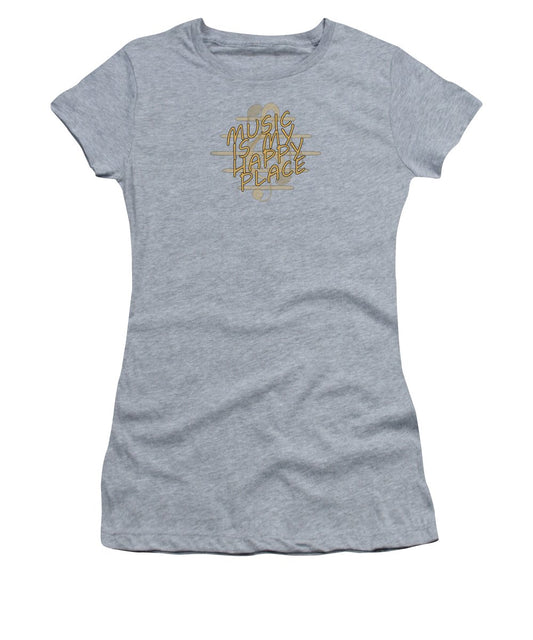 Music Is My Happy Place 2 - Women's T-Shirt Designs By CRF