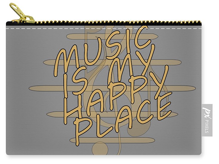 Music Is My Happy Place 2 - Zip Pouch Designs By CRF